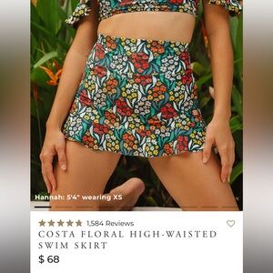 High-Waisted Swim Skirt - Multicolor